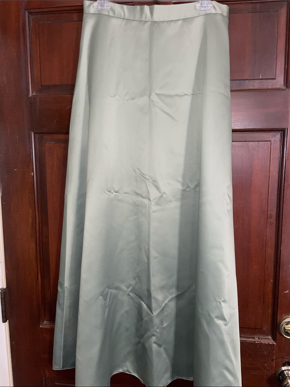 Elegant Sage Green Mother of the Bride/ Groom Wedding Dress with Beaded Trim - Picture 3 of 9